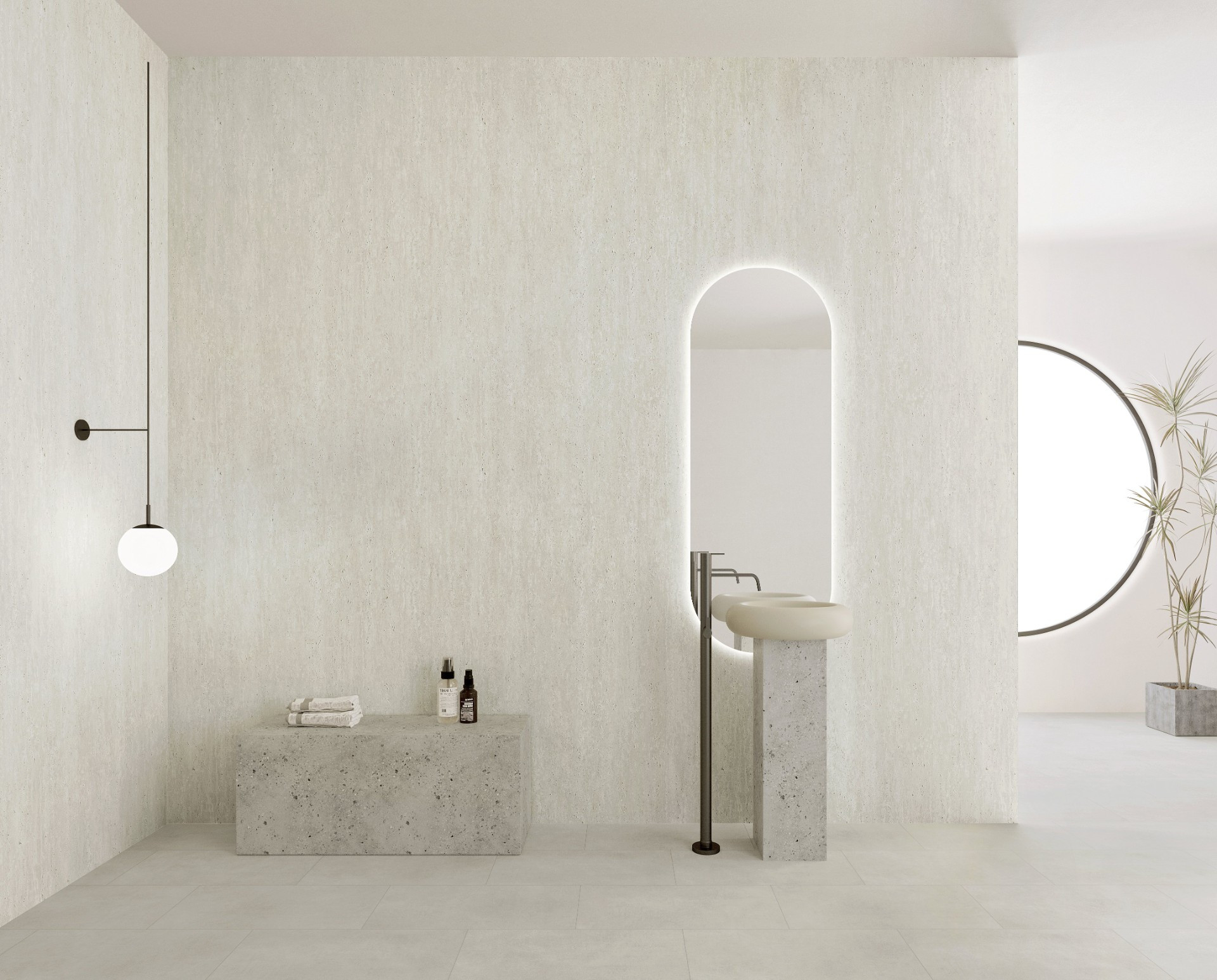 Travertine White Vein