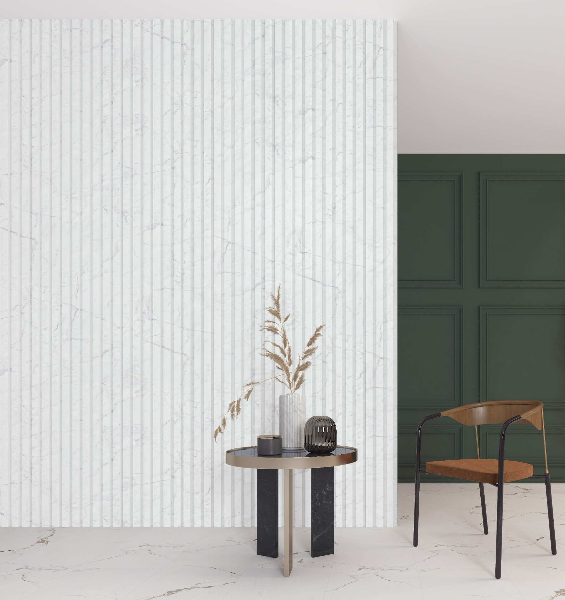 Marble White Grey Vein